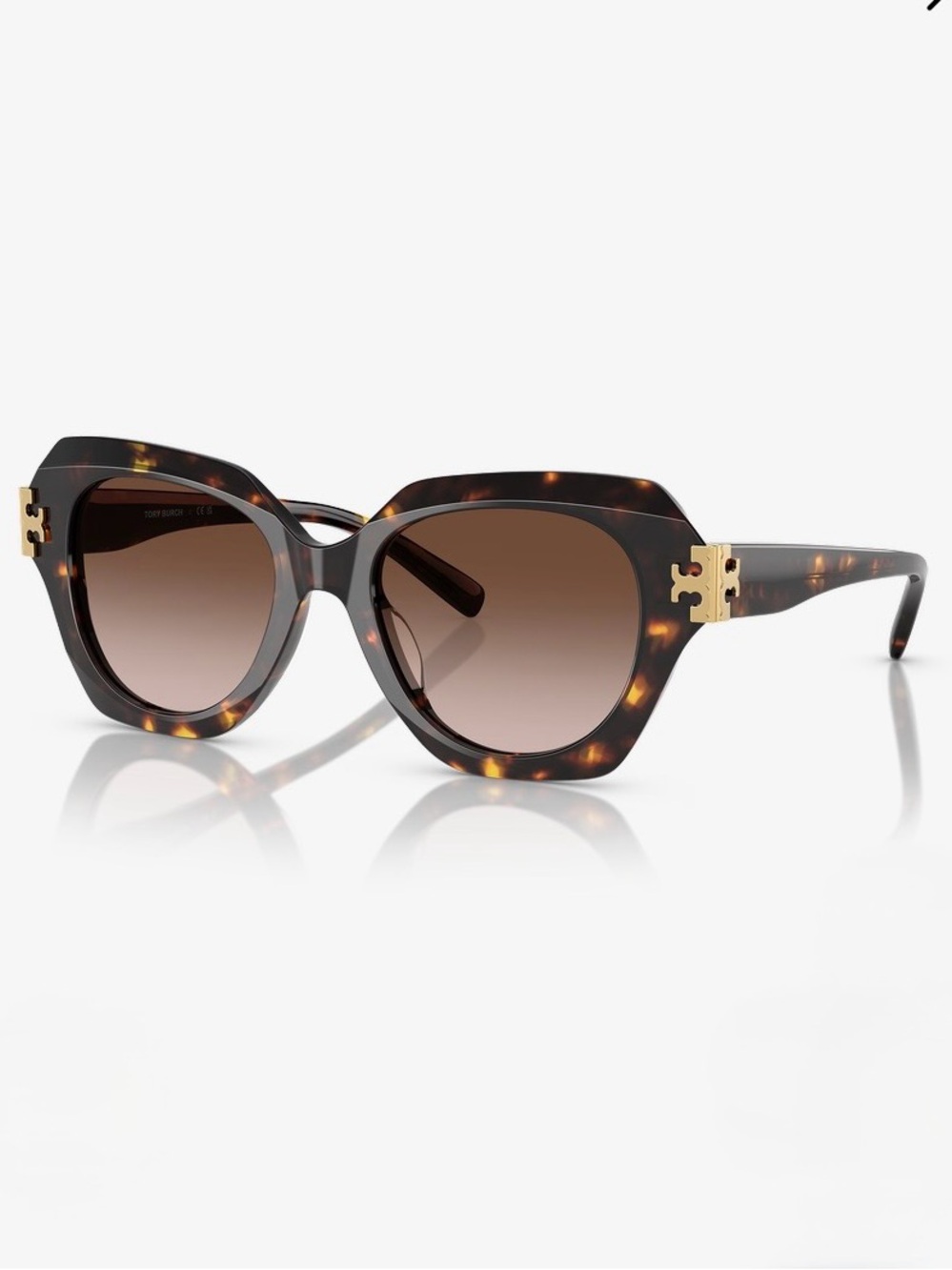 Tory Burch Tortoise Frame Sunglasses with Brown Lenses